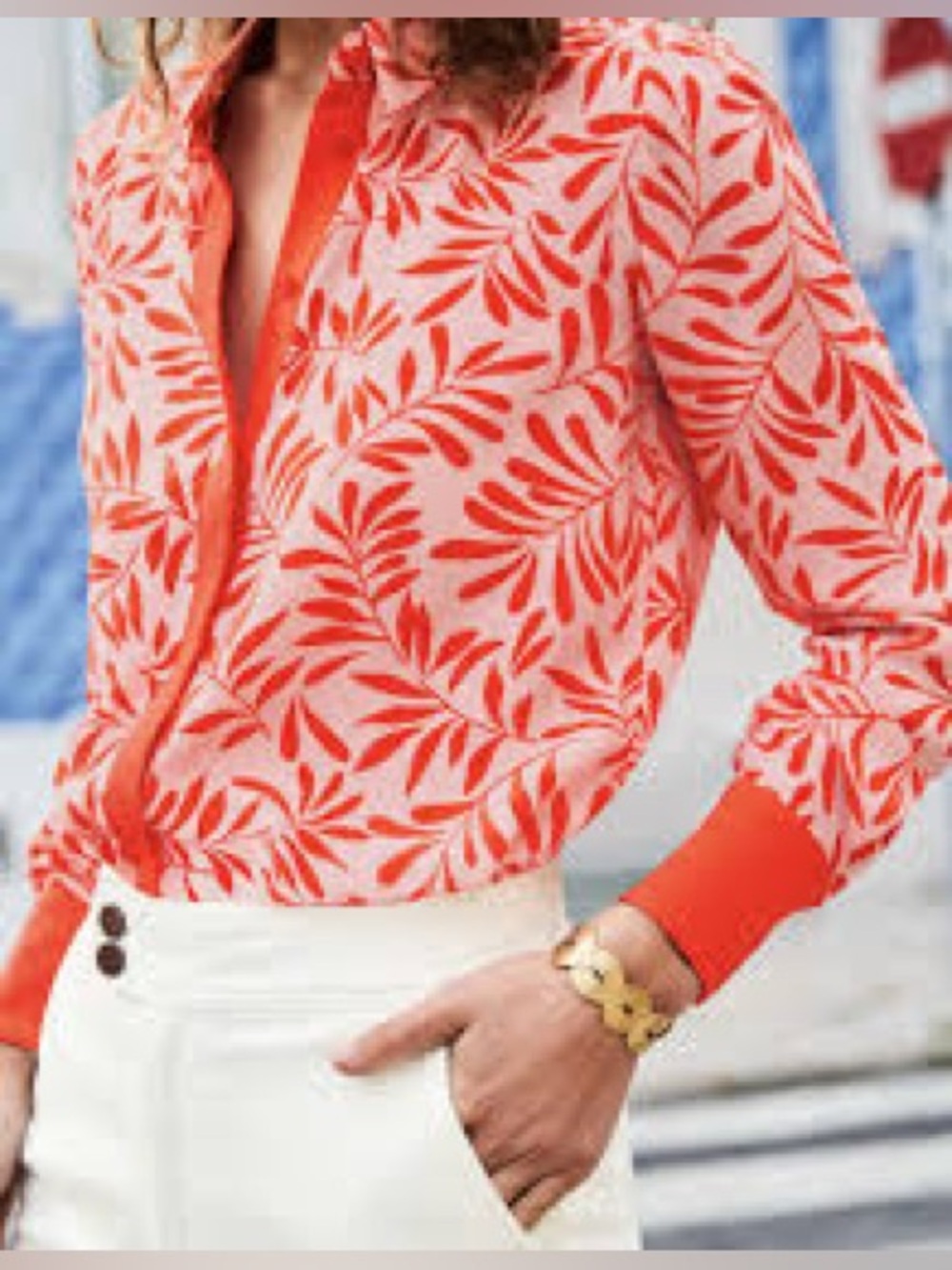 Boden Silk Print Blouse